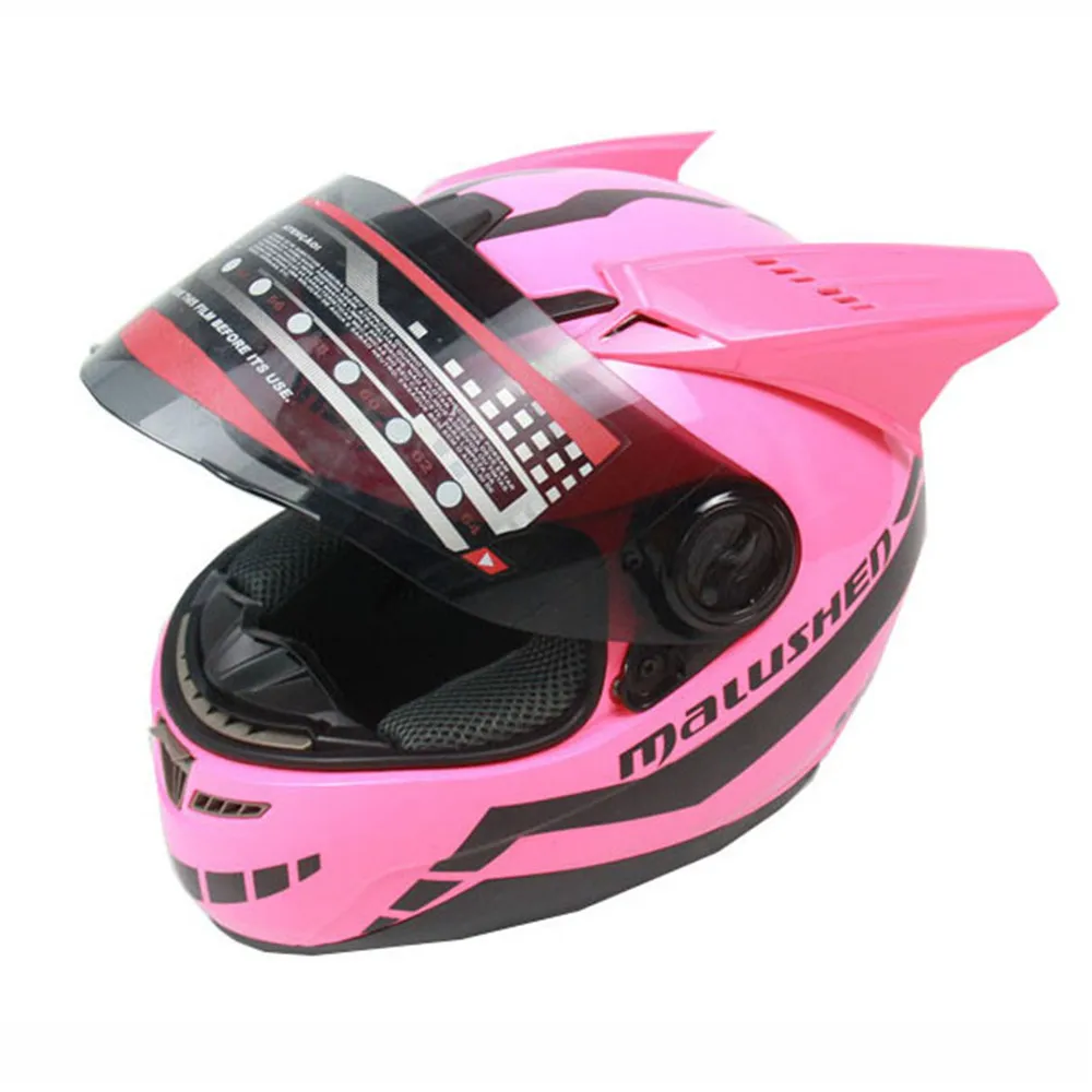 MALUSHEN Motorcycle Helmet Women Child Motorcross Equipment Protect Cat Ear Personality Full Face Motor Helmet With Face Goggles
MALUSHEN Motorcycle Helmet Women Child Motorcross Equipment Protect Cat Ear Personality Full Face Motor Helmet With Face Goggles