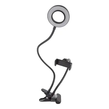 2-in-1 Cell Phone Holder with LED Selfie Ring Light for Live Stream Phone Clip Holder Adjustable Desk Lamp Makeup Light
2-in-1 Cell Phone Holder with LED Selfie Ring Light for Live Stream Phone Clip Holder Adjustable Desk Lamp Makeup Light