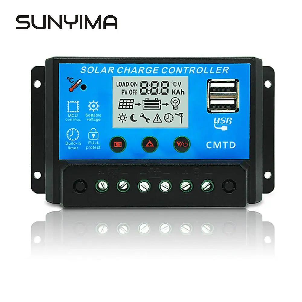 SUNYIMA 12V/24V 20A 10A Solar Charge Controller PWM LCD Battery Regulator Mppt Smart Solar Battery Panel Controller for PV Syste
SUNYIMA 12V/24V 20A 10A Solar Charge Controller PWM LCD Battery Regulator Mppt Smart Solar Battery Panel Controller for PV Syste