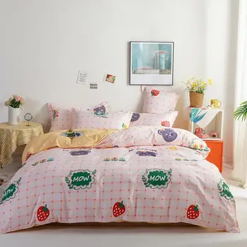Pink Bedding Set, Duvet Cover Set With Pillowcase 200x230,Small strawberry pattern Quilt Cover240x210,King Size Blanket Cover
Pink Bedding Set, Duvet Cover Set With Pillowcase 200x230,Small strawberry pattern Quilt Cover240x210,King Size Blanket Cover