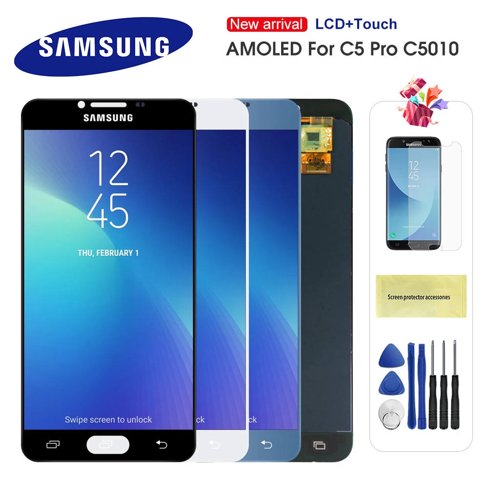Super AMOLED LCD For Samsung Galaxy c5 pro c5010 LCD Touch Digitizer Sensor Glass Assembly Replacment For C5 pro LCD Screen
Super AMOLED LCD For Samsung Galaxy c5 pro c5010 LCD Touch Digitizer Sensor Glass Assembly Replacment For C5 pro LCD Screen