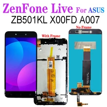 Écran tactile LCD ZB501KL X00FD avec châssis, 5.0 pouces, pour Asus ZenFone Live X00FD A007=
