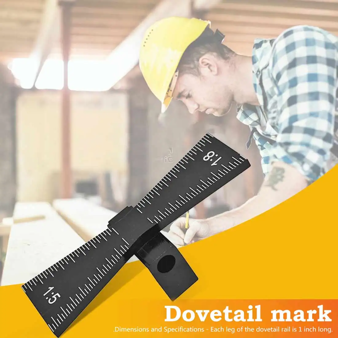 Measure Tool Aluminum Alloy Hand Cut Wood Joints Gauge Dovetail Guide Tool with Scale Dovetail Template Size 1: 5 and 1: 8
Measure Tool Aluminum Alloy Hand Cut Wood Joints Gauge Dovetail Guide Tool with Scale Dovetail Template Size 1: 5 and 1: 8