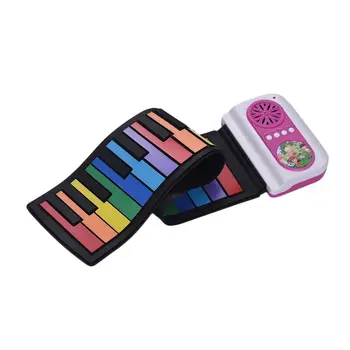 37-Key Professional Roll-Up Piano Silicon Electronic Keyboard Colorful Keys Built-in Speaker Musical Toy for Children Kids 
37-Key Professional Roll-Up Piano Silicon Electronic Keyboard Colorful Keys Built-in Speaker Musical Toy for Children Kids