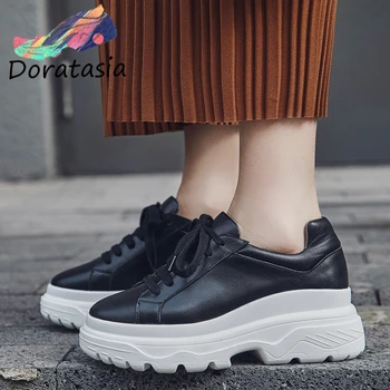DORATASIA Women Autumn Wedges Chunky Heel Shoes Designer New Arrivals Flats Women Fashion Platform shoes lace Flats
DORATASIA Women Autumn Wedges Chunky Heel Shoes Designer New Arrivals Flats Women Fashion Platform shoes lace Flats