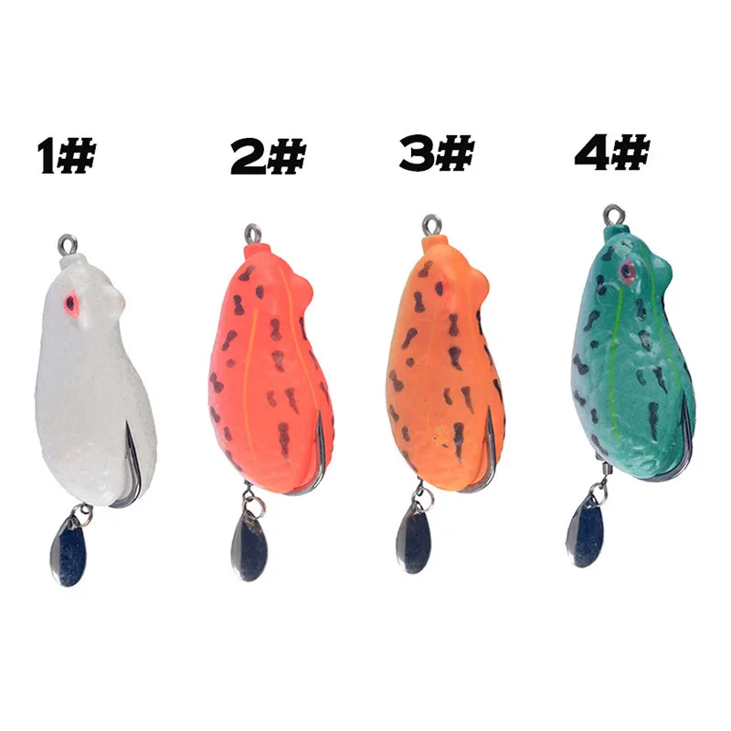With High Carbon Double Hook 4Pcs/set 6cm/18g Artificial 3D Eyes Sea Fishing Lures Toad Soft Bait Wobbler Bionic Bait Sequins
With High Carbon Double Hook 4Pcs/set 6cm/18g Artificial 3D Eyes Sea Fishing Lures Toad Soft Bait Wobbler Bionic Bait Sequins