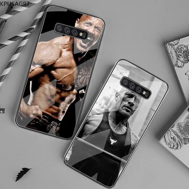 

The Rock Dwayne Johnson ua Painted Phone Case Tempered Glass For Samsung S20 Plus S7 S8 S9 S10 Plus Note 8 9 10 Plus