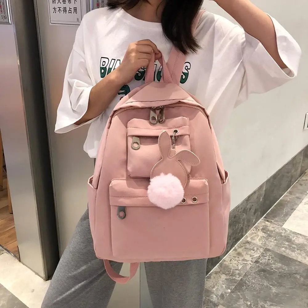 Fashion Lady Polyester Cute Solid Color Large Capacity Student Bag Backpack Canvas Capacity Student Bag Backpack Dropshipping
Fashion Lady Polyester Cute Solid Color Large Capacity Student Bag Backpack Canvas Capacity Student Bag Backpack Dropshipping