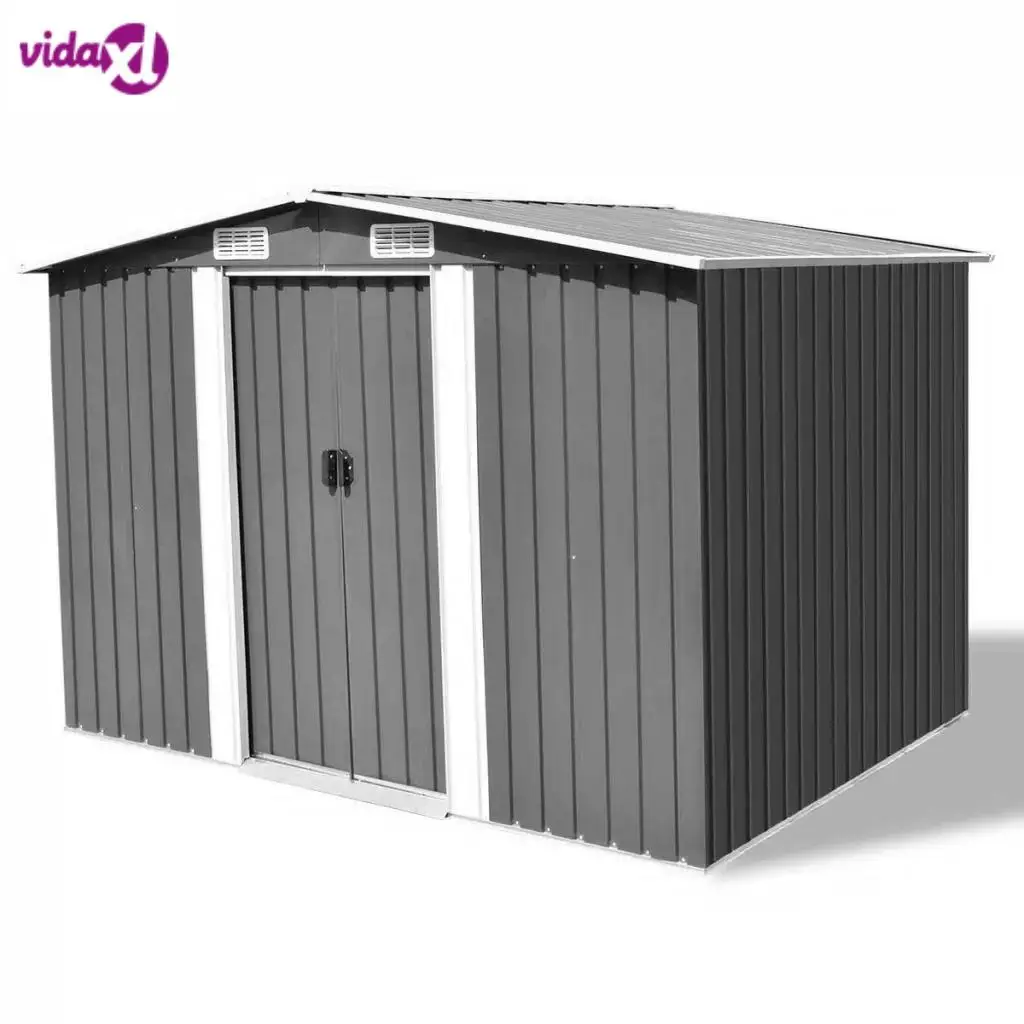 VidaXL Garden Storage Shed Grey Metal Garden Shed For Storing Wide Variety Of Tools Equipment 257x205x178 Cm
VidaXL Garden Storage Shed Grey Metal Garden Shed For Storing Wide Variety Of Tools Equipment 257x205x178 Cm