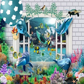 Custom large mural 3D wallpaper Nordic cartoon creative brick dolphin child bedroom mural TV back wall decor deep 5D embossed
Custom large mural 3D wallpaper Nordic cartoon creative brick dolphin child bedroom mural TV back wall decor deep 5D embossed