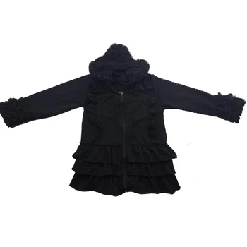 children cotton solid jacket long sleeve ruffle bottom black coat kids must-have items
children cotton solid jacket long sleeve ruffle bottom black coat kids must-have items