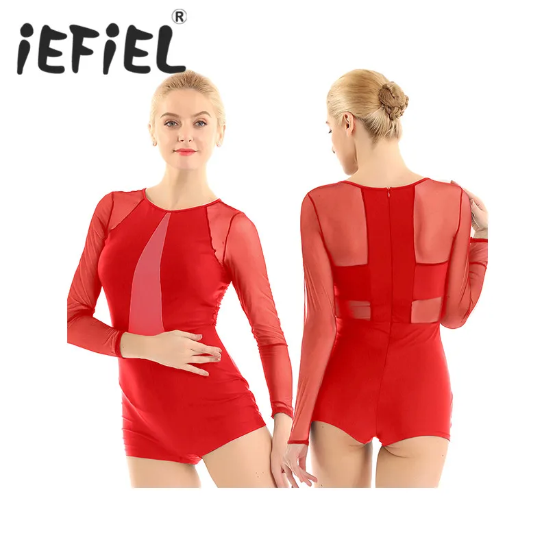 Ladies Women's Ballet Dance Leotard Performance Jumpsuit Biketard Long Sleeve Mesh V Front Jazz Modern Dance Gymnastics Bodysuit
Ladies Women's Ballet Dance Leotard Performance Jumpsuit Biketard Long Sleeve Mesh V Front Jazz Modern Dance Gymnastics Bodysuit