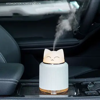 300ml Cat Air Humidifier Aroma Essential Oil Diffuser USB Fogger Mist Maker with LED Night Light for Home Car
300ml Cat Air Humidifier Aroma Essential Oil Diffuser USB Fogger Mist Maker with LED Night Light for Home Car