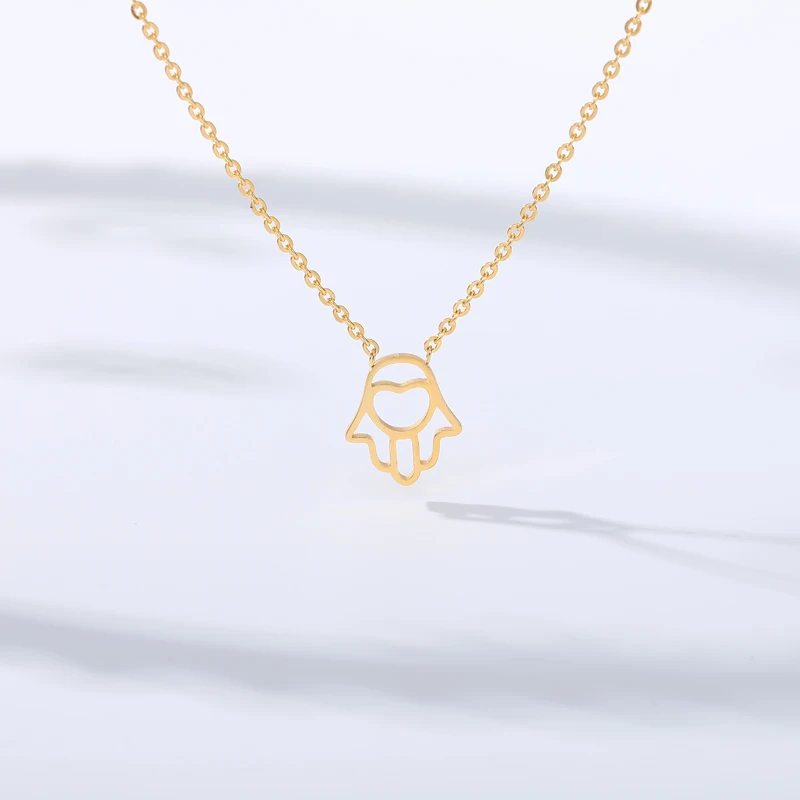 Minimal Heart With Hamsa Fatima Hand Necklaces Women's Fashion Jewelry Stainless Steel Friendship Necklace Collier Femmm BFF
Minimal Heart With Hamsa Fatima Hand Necklaces Women's Fashion Jewelry Stainless Steel Friendship Necklace Collier Femmm BFF