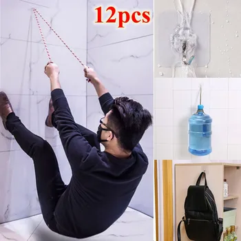12PCS Wall Hooks Strong Transparent Suction Cup Sucker Hanger Kitchen Bathroom Multi Use Adhesive Hook Door Traceless Organizer
12PCS Wall Hooks Strong Transparent Suction Cup Sucker Hanger Kitchen Bathroom Multi Use Adhesive Hook Door Traceless Organizer