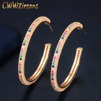 CWWZircons 2020 New Fashion Micro Pave Rainbow CZ Crystal Big Yellow Gold Color Hoop Earrings for Women Jewelry Gift CZ588
CWWZircons 2020 New Fashion Micro Pave Rainbow CZ Crystal Big Yellow Gold Color Hoop Earrings for Women Jewelry Gift CZ588