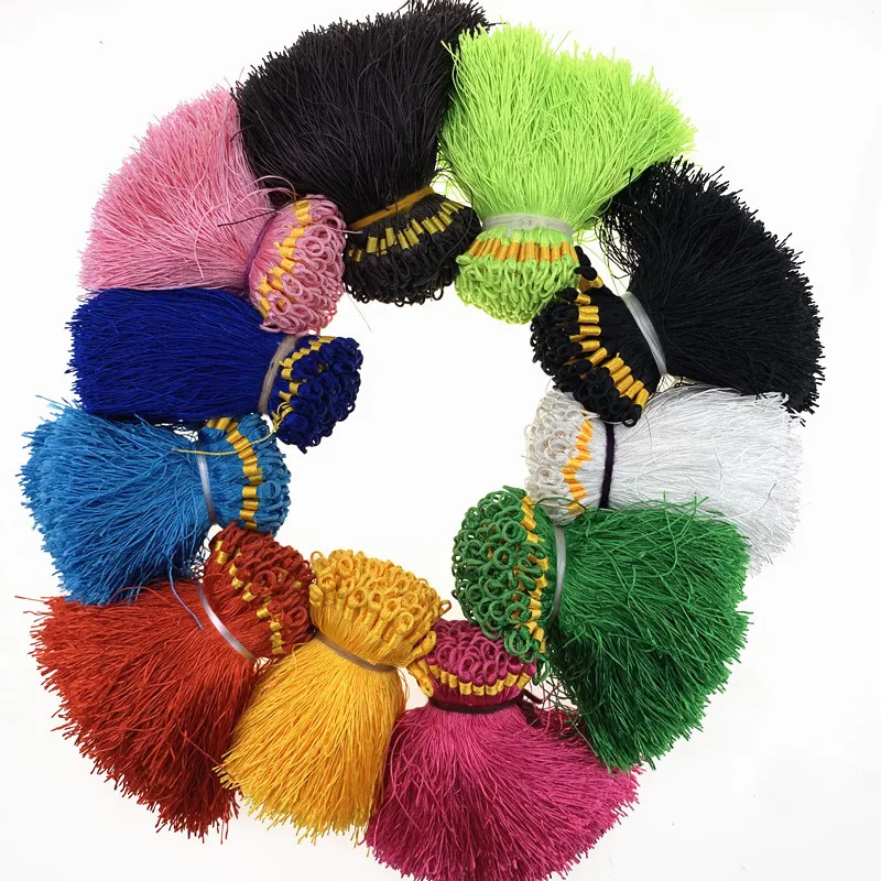 100 PCS polyester small ring must tassel DIY Pendant Jewelry Curtain Garments Decorative Accessories Key Chain Handbag Pendants
100 PCS polyester small ring must tassel DIY Pendant Jewelry Curtain Garments Decorative Accessories Key Chain Handbag Pendants