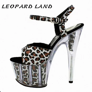 LEOPARD LAND 15cm Heels Shinning Stage Non Slip Open Toe Performance Women's Shoes Noble Temperament Leopard Crystal Shoes LYP 
LEOPARD LAND 15cm Heels Shinning Stage Non Slip Open Toe Performance Women's Shoes Noble Temperament Leopard Crystal Shoes LYP