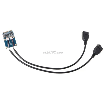 Mini PCI-E PCI Express to Dual USB Adapter mPCIe to 5 Pin 2 Port USB2.0 Converter for Full/Half Height Mini Card/USB Flash Disk
Mini PCI-E PCI Express to Dual USB Adapter mPCIe to 5 Pin 2 Port USB2.0 Converter for Full/Half Height Mini Card/USB Flash Disk