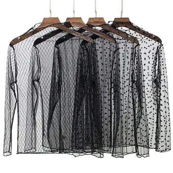 Sexy Women T Shirt See Through Transparent Mesh Tops Long Sleeve Sheer Slim Ladies Stand Collar T-Shirt Top Tees Shirts Female
Sexy Women T Shirt See Through Transparent Mesh Tops Long Sleeve Sheer Slim Ladies Stand Collar T-Shirt Top Tees Shirts Female