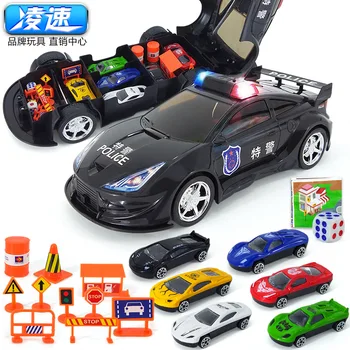 Toy Police Car Sound and Light Model with Gold Car Roadblock Map Set Diecast 1:18 Vehicles Toys for Children Kids Xmas Gift
Toy Police Car Sound and Light Model with Gold Car Roadblock Map Set Diecast 1:18 Vehicles Toys for Children Kids Xmas Gift