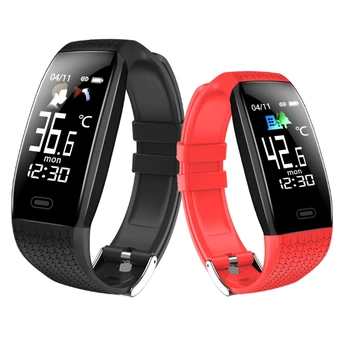 T5 Temperature Detection Bracelet Blood Pressure Heart Rate Monitor Wristband Weather Display Smartwatch for iOS Android
T5 Temperature Detection Bracelet Blood Pressure Heart Rate Monitor Wristband Weather Display Smartwatch for iOS Android
