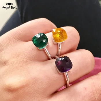 Fashion Rose Gold Silver Color Setting 23 Colors Style Square Natural Crystal Ring For Women Brand Jewelry
Fashion Rose Gold Silver Color Setting 23 Colors Style Square Natural Crystal Ring For Women Brand Jewelry