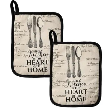 A Pair Of Vintage Cotton Canvas Dual-use Thermal Insulation Pads And Gloves Kitchen Insulated Oven Gloves
A Pair Of Vintage Cotton Canvas Dual-use Thermal Insulation Pads And Gloves Kitchen Insulated Oven Gloves
