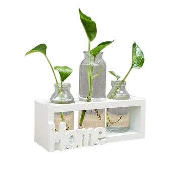 Nordic Wooden Crafts Creative 3 Holes Glass Hydroponic Vase Decoration Small Fresh Desktop Vase Home Garden Decoration
Nordic Wooden Crafts Creative 3 Holes Glass Hydroponic Vase Decoration Small Fresh Desktop Vase Home Garden Decoration