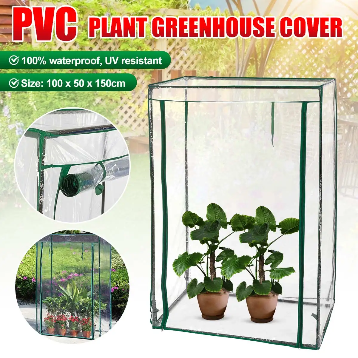 100x50x150cm Plant Grow Bags PVC Warm Garden Tier Household Plant Greenhouse Cover Waterproof Anti-UV Protect Plants Flowers
100x50x150cm Plant Grow Bags PVC Warm Garden Tier Household Plant Greenhouse Cover Waterproof Anti-UV Protect Plants Flowers