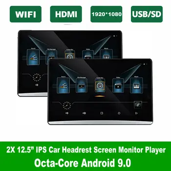 2PCS 12.5" Android 9.0 IPS Dual Screen Car Headrest Ultra-thin Monitor Display WIFI
2PCS 12.5" Android 9.0 IPS Dual Screen Car Headrest Ultra-thin Monitor Display WIFI