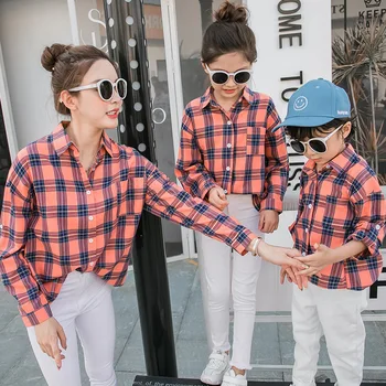 Spring Autumn Family Matching T Shirts Red Plaid Blouse 1005 Cotton Mommy and Me Mother and Daughter Clothes Long Sleeve Pajamas 
Spring Autumn Family Matching T Shirts Red Plaid Blouse 1005 Cotton Mommy and Me Mother and Daughter Clothes Long Sleeve Pajamas