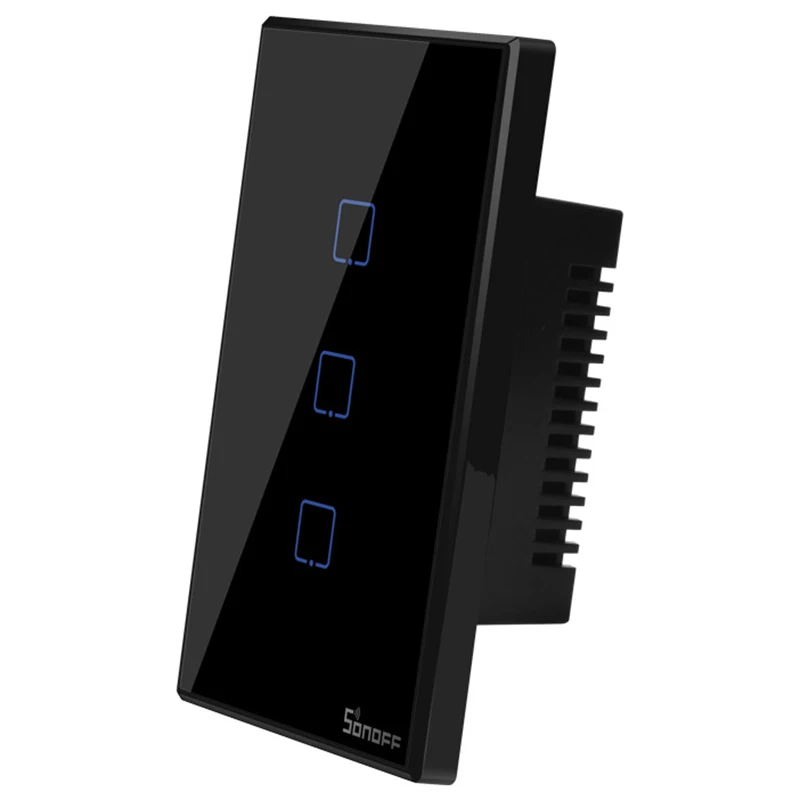 SONOFF T3 Smart Wifi Wall Light US Switch Black 120 Type With Border 1/2/3 Gang 433 RF/APP/Touch Control Works For Google Home
SONOFF T3 Smart Wifi Wall Light US Switch Black 120 Type With Border 1/2/3 Gang 433 RF/APP/Touch Control Works For Google Home