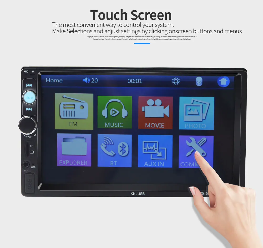7 Touch Screen Inch HD Multimedia Player Gps Navigation 2Din Car Radio MP5 AutoRadio Bluetooth Audio Mirror Link Rearview Camera
7 Touch Screen Inch HD Multimedia Player Gps Navigation 2Din Car Radio MP5 AutoRadio Bluetooth Audio Mirror Link Rearview Camera