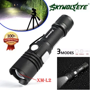 New L2 LED USB Charging Rechargeable Flashlight Torch Zoom Lamp Light Leisure Home durable practical Convenience 2020
New L2 LED USB Charging Rechargeable Flashlight Torch Zoom Lamp Light Leisure Home durable practical Convenience 2020