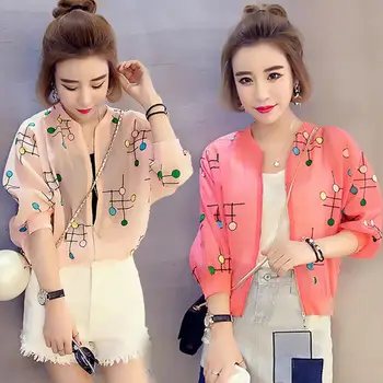 Women Printed Short Long Sleeves Chiffon Sun Suit Zipper Cardigan Jacket Coat Women's Clothing женская куртка femme veste 2020
Women Printed Short Long Sleeves Chiffon Sun Suit Zipper Cardigan Jacket Coat Women's Clothing женская куртка femme veste 2020