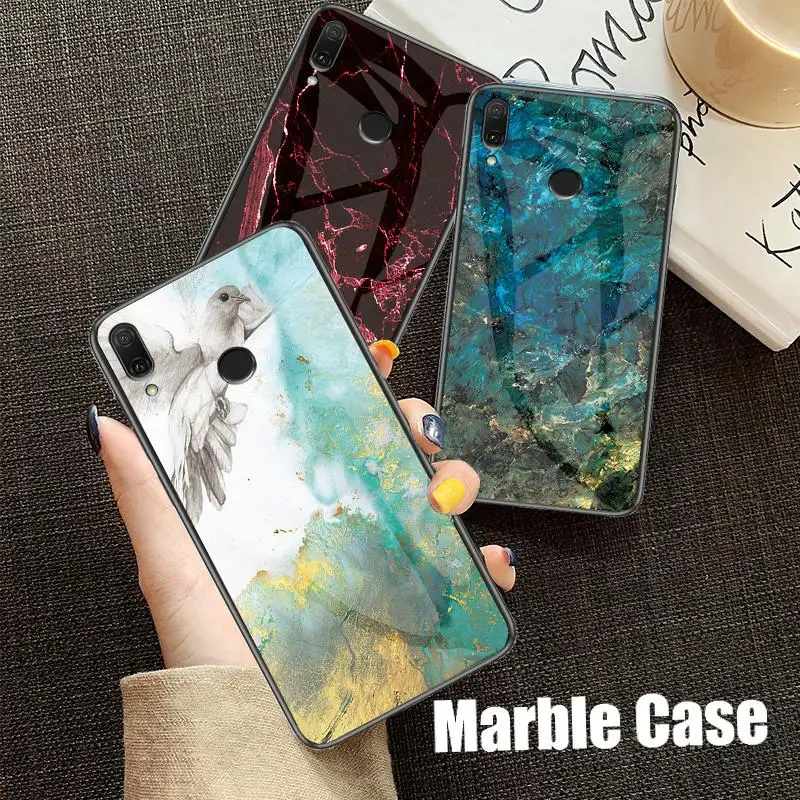 

Tempered Glass Case For Xiaomi Redmi Note7 Pro Mi 9T Pro A2 A3 Lite Mi CC9 CC9E Redmi K20 Note 7 5 6 Pro 4 4X 6A 7A Marble Cover