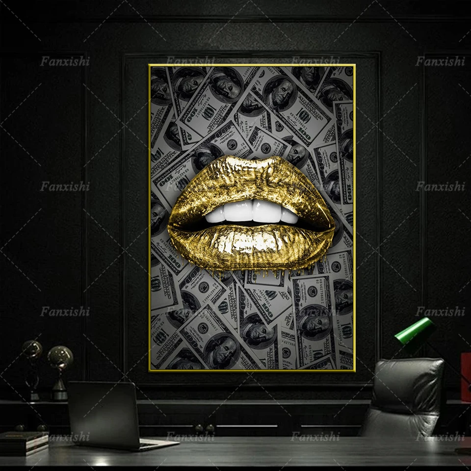 Golden Drip Fashion Lips Inspirational Painting Posters Modern Motivational Prints Art Canvas Modular Wall Pictures Office Decor
Golden Drip Fashion Lips Inspirational Painting Posters Modern Motivational Prints Art Canvas Modular Wall Pictures Office Decor