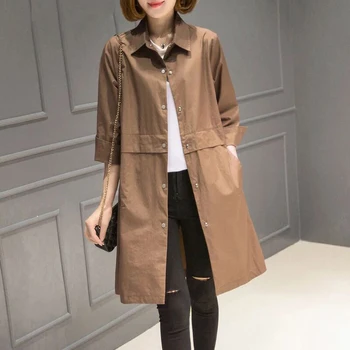 Women's Windbreakers Fashion Mid-long Trench Coat for Women Clothes 2020 Spring Summer Korean Plus Size Casacos Feminino
Women's Windbreakers Fashion Mid-long Trench Coat for Women Clothes 2020 Spring Summer Korean Plus Size Casacos Feminino