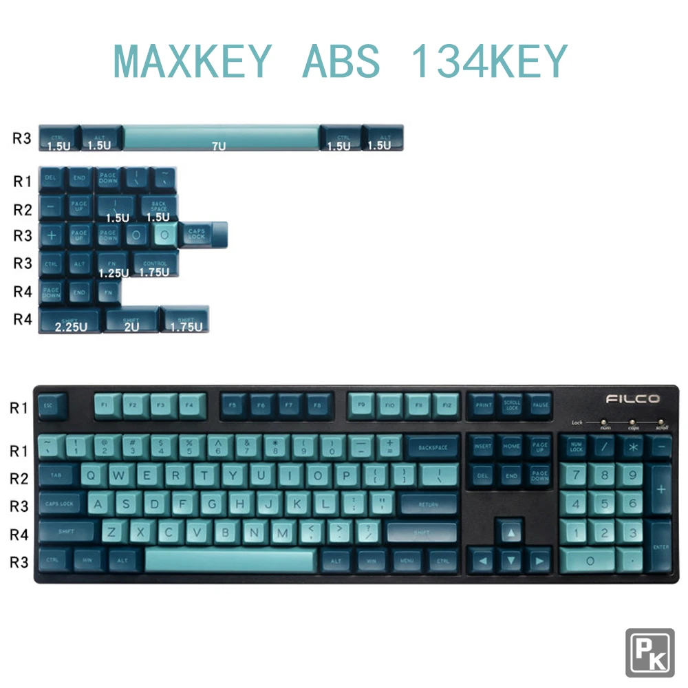 MAXKEY Mid-Night SA Profile keycap ABS material 134 key-caps For Mechanical Gaming Keyboard
MAXKEY Mid-Night SA Profile keycap ABS material 134 key-caps For Mechanical Gaming Keyboard