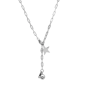 925 Sterling Silver Necklace For Women 41cm Big Link Chain Safety Pin Star Ball Charm Fine Jewelry 2020 New 
925 Sterling Silver Necklace For Women 41cm Big Link Chain Safety Pin Star Ball Charm Fine Jewelry 2020 New