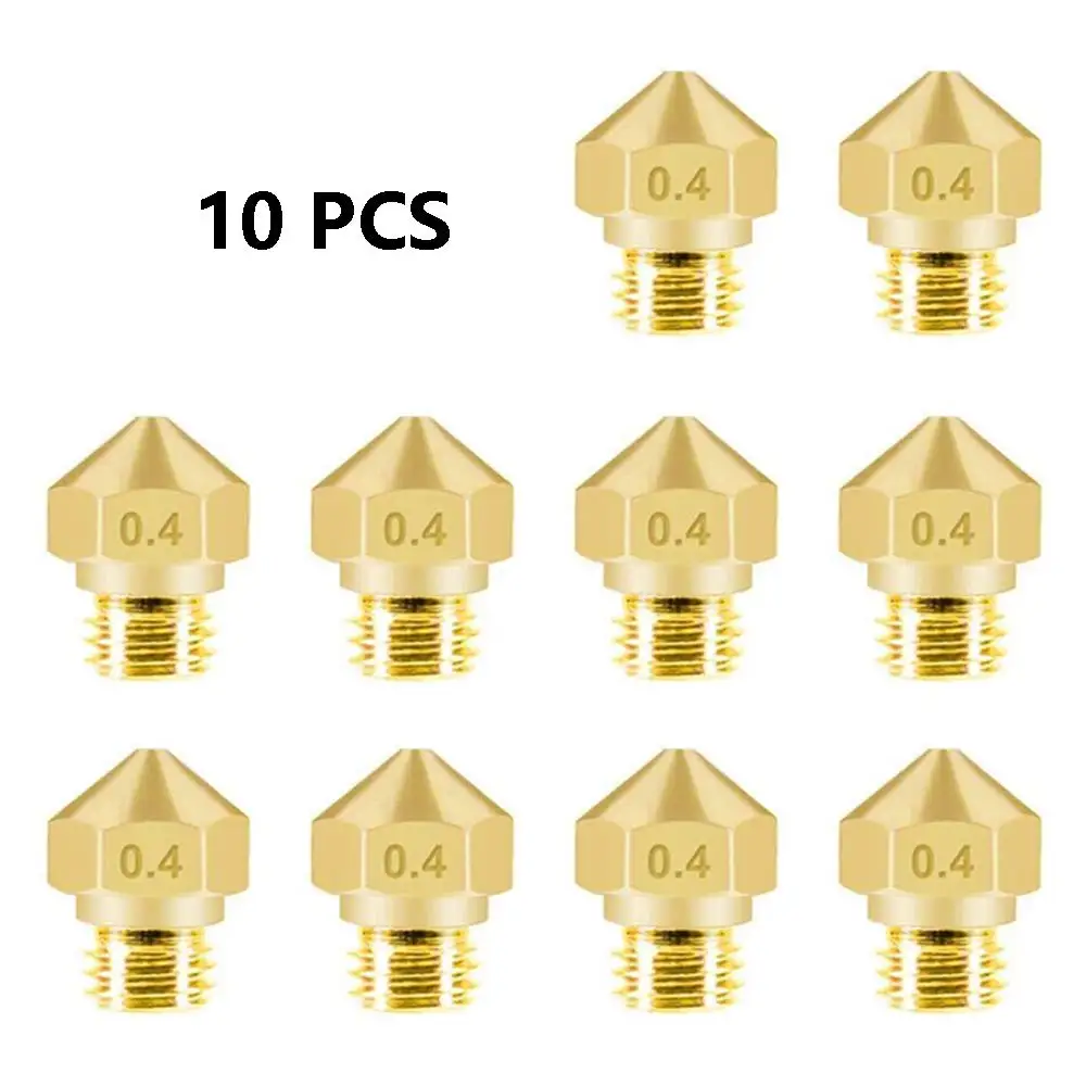 10PCS 3D Printer Nozzles 0.4mm MK8 Extruder Nozzles Brass 3D Extruder Nozzle for 3D Printer Anet A8
10PCS 3D Printer Nozzles 0.4mm MK8 Extruder Nozzles Brass 3D Extruder Nozzle for 3D Printer Anet A8