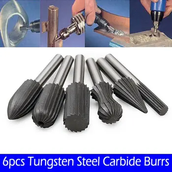 6*Tungsten Steel Carbide Burrs File For Rotary Drill Bit Die Grinder 6mm Shank High Efficiency 6pcs Drill Bit For You To Choose
6*Tungsten Steel Carbide Burrs File For Rotary Drill Bit Die Grinder 6mm Shank High Efficiency 6pcs Drill Bit For You To Choose