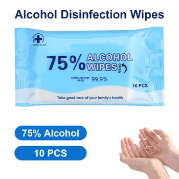 NICEYARD 10pcs/Bag 75% Alcohol Wet Wipe Disposable Desinfection Alcohol Wipes Sterilization Antiseptic Pads Skin Cleaning Care
NICEYARD 10pcs/Bag 75% Alcohol Wet Wipe Disposable Desinfection Alcohol Wipes Sterilization Antiseptic Pads Skin Cleaning Care