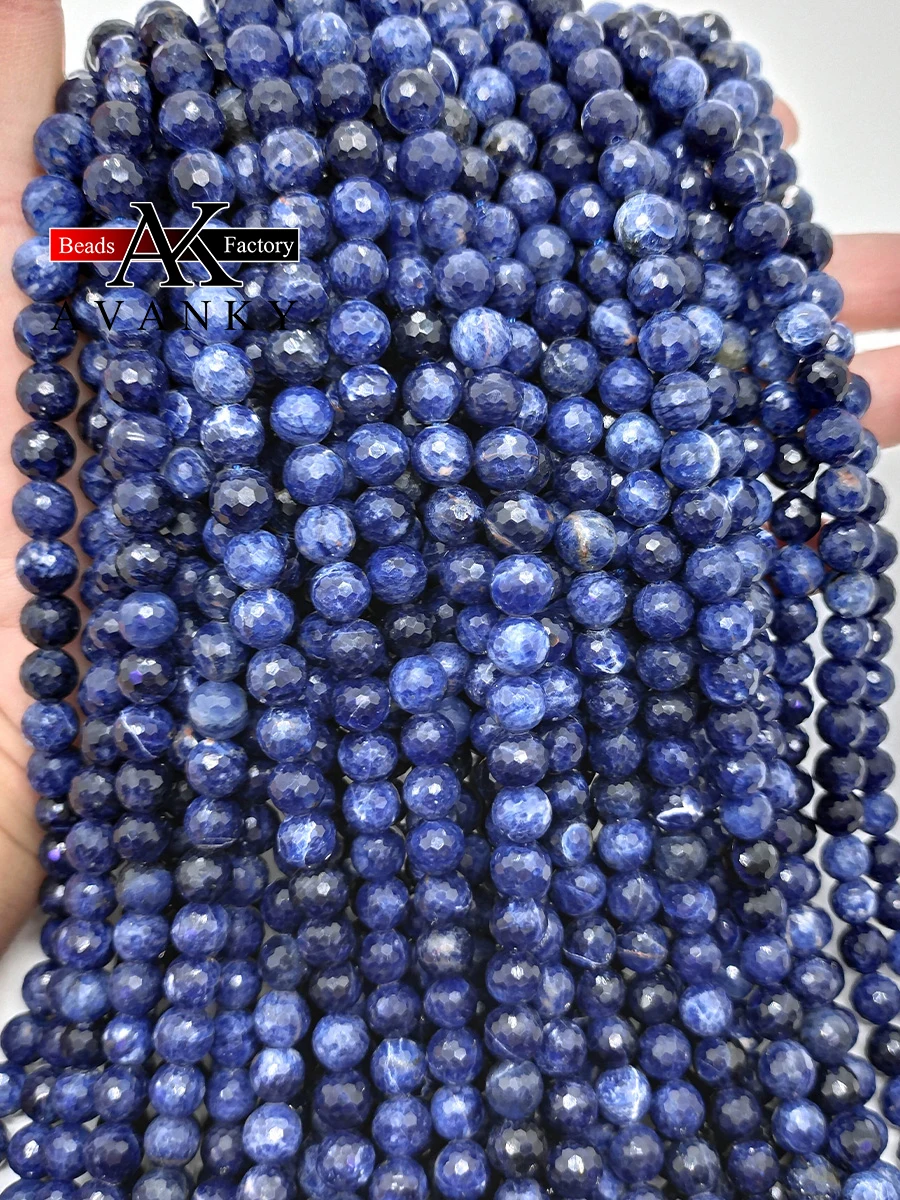 

Граненые круглые бусины из старого синего кальдалита, нитка 15 дюймов, 6, 8, 10 мм, выберите размер для изготовления ювелирных изделий, браслетов, ожерелий