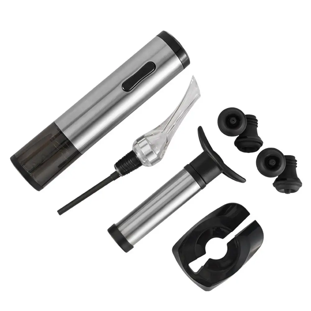 Electric Wine Opener Set Corkscrew With Wine Aerator Wine Saver Vacuum Pump Pourer Kitchen Accessories Tool In Stock 
Electric Wine Opener Set Corkscrew With Wine Aerator Wine Saver Vacuum Pump Pourer Kitchen Accessories Tool In Stock