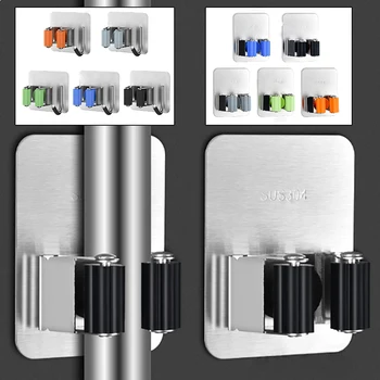 New Multifunctional Self-Adhesive Mop Rack Seamless Stickers Kitchen Brush Broom Rack Bathroom Wall Mounted Hooks
New Multifunctional Self-Adhesive Mop Rack Seamless Stickers Kitchen Brush Broom Rack Bathroom Wall Mounted Hooks