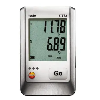 Testo 176T2-Two-Channel Temperature Data Logger Rugged and Waterproof According to IP65,Resolution:0.0 °F / 0.01 °C,0572 1762
Testo 176T2-Two-Channel Temperature Data Logger Rugged and Waterproof According to IP65,Resolution:0.0 °F / 0.01 °C,0572 1762