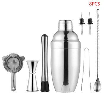 8pcs Stainless Steel 500ml Cocktail Shaker Bar Set Measuring Cup Mixing Spoon Ice Tong Liquor Pourers Bartender Tools
8pcs Stainless Steel 500ml Cocktail Shaker Bar Set Measuring Cup Mixing Spoon Ice Tong Liquor Pourers Bartender Tools