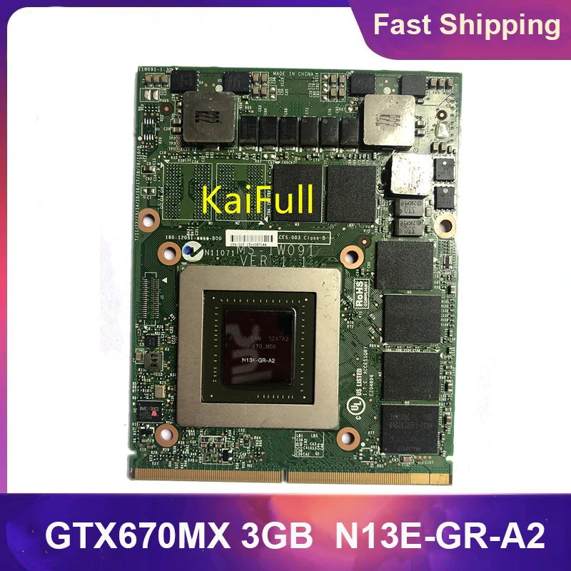 Original GTX670MX GTX 670MX 3GB For MSI GT60 GT683 GT70 MS-1762 Graphics Video Card GPU MS-1W091 N13E-GR-A2 Fast Shipping | Компьютеры и